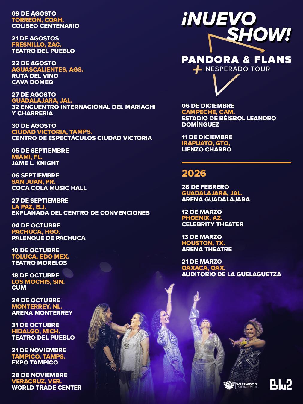 Flans Más Inesperado Tour Poster 2025-2026